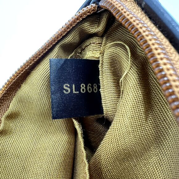 Fossil Suede Small Wristlet Chestnut Brown with Black Trim SL8687 - Picture 6 of 8